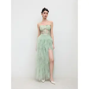 Cider Lace Corset Bandeau Mini Dress