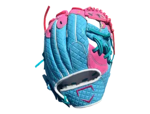 Custom Ballgloves Baby Blue Pink Ice Cream Glove 11.5” I-Web