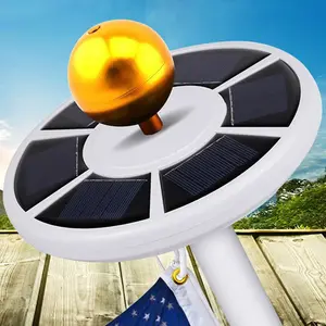 Solar Powered Flag Pole Light Emergency Ultra Bright Full Coverage Flagpole Downlight Adjustable Brightness Camping Outdoor 2025