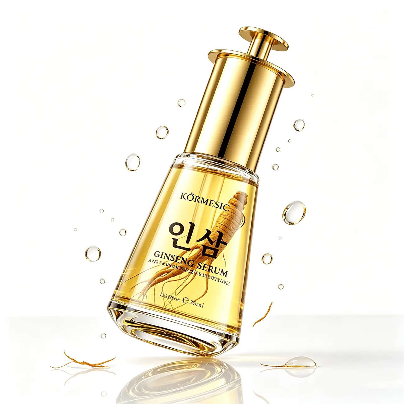 Korean Ginseng Polypeptide Anti-Aging Serum - 1 Ginseng Per Bottle, Moisturizing, Firming, Wrinkle-Reducing, Fine Line-Minimizing Herbal Skincare Essence for Sensitive Skin, Daily Radiant & Silky Hydration