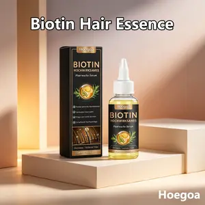 Hoegoa Biotin Hair Essence, Gentle Nourishing Hair Serum, Smooths Daily Scalp Massage Care, Essential Hair Treatment for Softness, Anti Frizz Serum