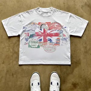 Vintage Y2K Casual Round Neck Short Sleeve Cotton T-Shirt Summer Vacation Top Funny Graphic Men Women Y2K Streetwear Tee Tops
