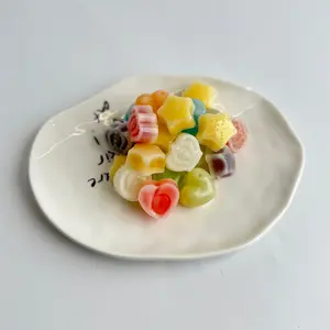 3.5 oz Wax Bottle Candy, Mixed Fruit Flavors & Multiple Cute Shapes, Blueberry Berry Taste, Mini & Flower Designs, Juice-Filled Chewy Snacks, Nostalgic Gift Box