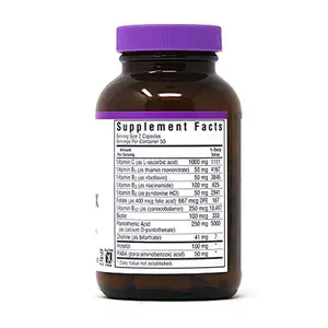 Bluebonnet Nutrition Stress B Complex Vegetable Capsules, Vitamin B6, B12, Biotin, Folate, Stress Relief, Vegan, Vegetarian, Gluten Free, Soy Free, Milk Free, Kosher, 100 Vegetable Capsules