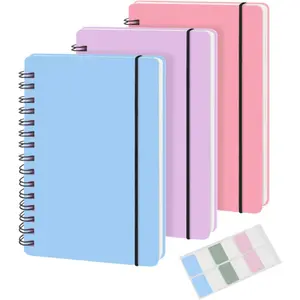 3 Pack Small Pocket Spiral Notebook, 3.5x5.5 inches, 7mm Lined Pages, 80 Sheets/160 Pages 100gsm Thick Paper
