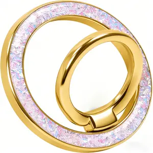 Magnetic Phone Ring Grip Holder, Sparkling with 360° Rotation & Folding Finger Ring Twinkle, Magnetic Phone Stand for Cellphone