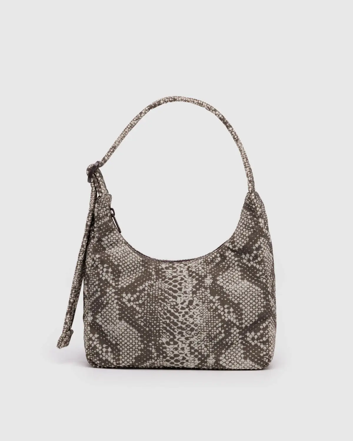 BAGGU- Mini Shoulder Nylon Bag in snakeskin