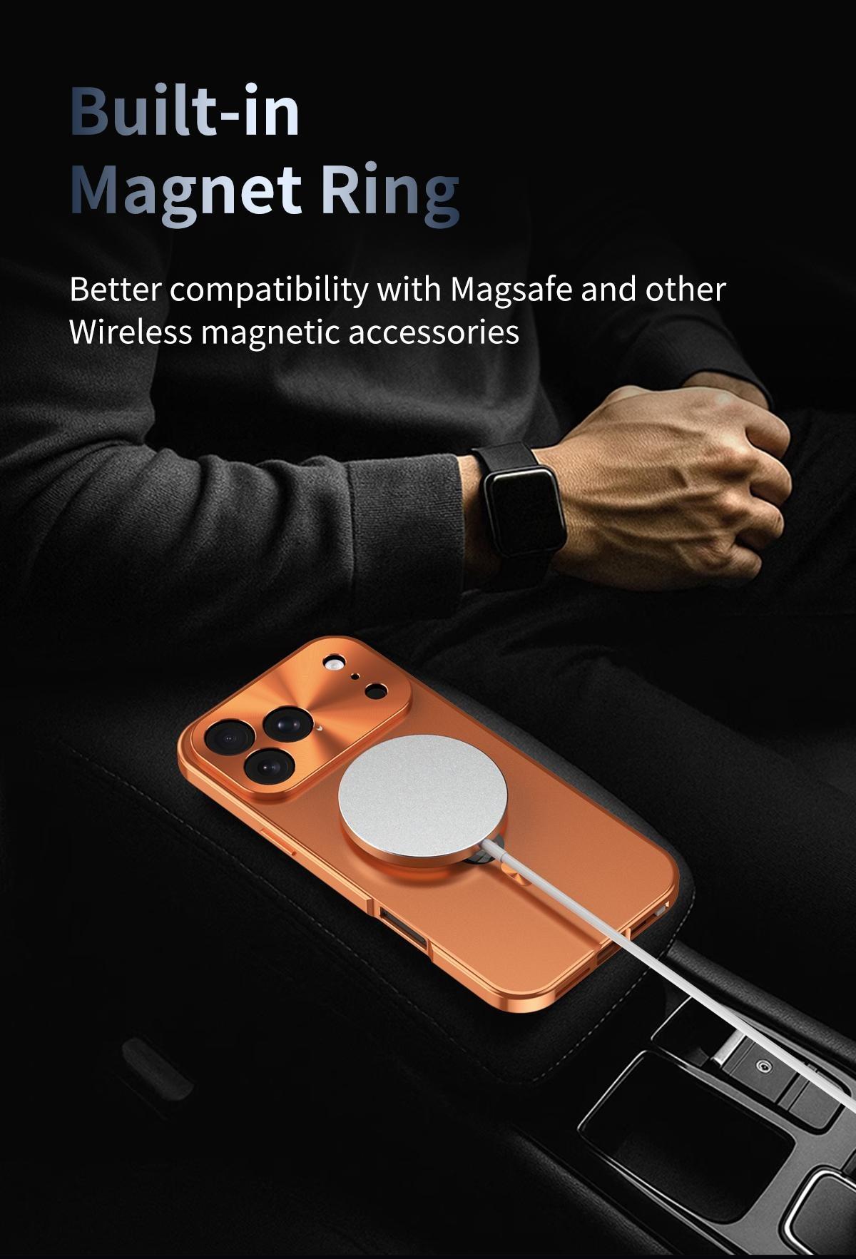 Platic Back [Not All Metal  PC Back] Metal Frame, ip 17 Pro Max CaseFull Coverage Privacy Screen Lens Protection Magnetic TPU Back International Warranty Phone Cases phone case 17 pro max