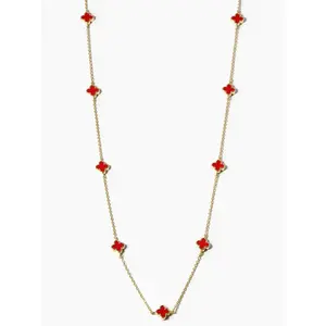 Mini Clover Charm Necklace – A Playful Touch of Color