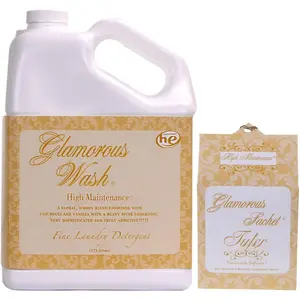 Glamorous Wash High Maintenance Laundry Detergent 128oz w/High Maintenance Sachets Bundle (128 oz (w/Sachets))