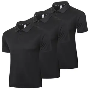 3/6 Pac Men's Golf Shirts Dry Fit Moisture Wicking Performance Short Sleeve Collared Polo Shirts for Casual Athletic Business
