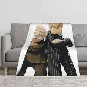 The Muppet Show Statler Waldorf Style Lightweight Plush Blanket, Perfect for Halloween, Christmas, Thanksgiving - Outdoor Blankets, Holiday Gifts, Decorative Blankets, Birthday Gifts