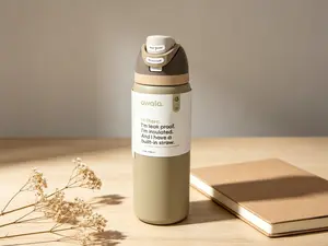 Owala Matte Olive Insulated Portable Stylish Water Bottle, 24-Hour Cold Retention, BPA-Free Peace Flask, Perfect for Gym & Travel