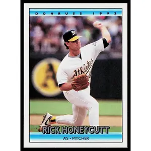 Rick Honeycutt 1992 Donruss #269b Oakland Athletics
