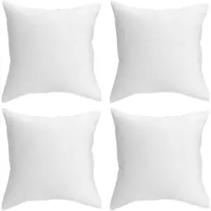 20 x 20 Throw Pillow Insert - Pack of 4 White, Down Alternative Pillow Inserts for Decorative Pillow Covers, Throw Pillows for Bed, Couch Pillows for Living Room (20" x 20" (Pack of 4))