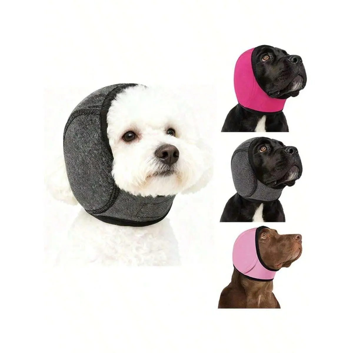 1pc Dog Ear Muffs - Noise Cancelling Shock Absorbing Pet Ear Protectors, Soft Breathable Memory Foam, Comfortable & Secure Fit For Puppies & Adult Dogs, Suitable For Thunderstorms, Vet Visits, Swimming & More - Easy To Use & Durable Dog Ear Covers For Sma