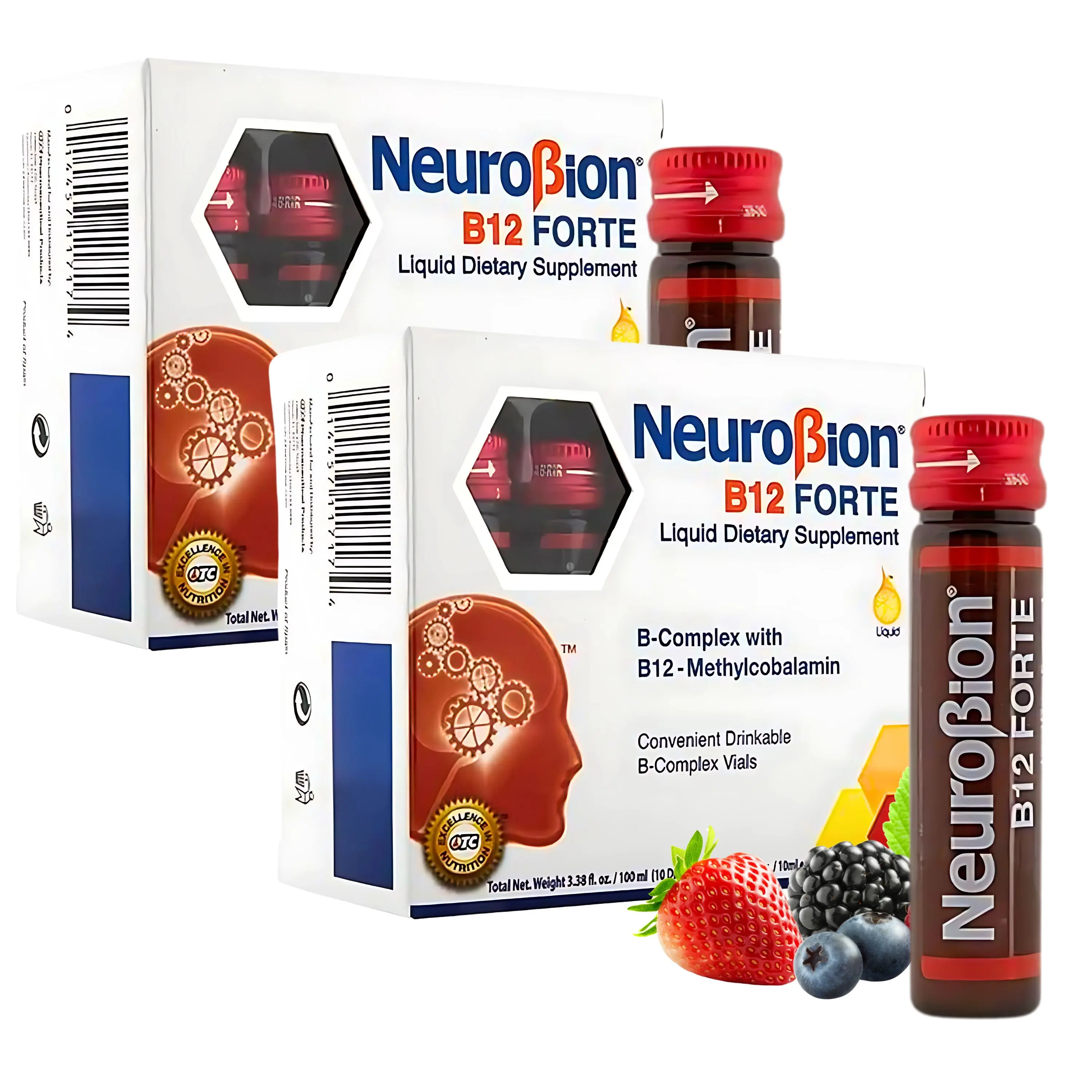 Neurobion B12 Forte PACK 2 UNITS Neuro B12 Forte - 10 Vials Liquid Supplement with Vitamin B12 & B6