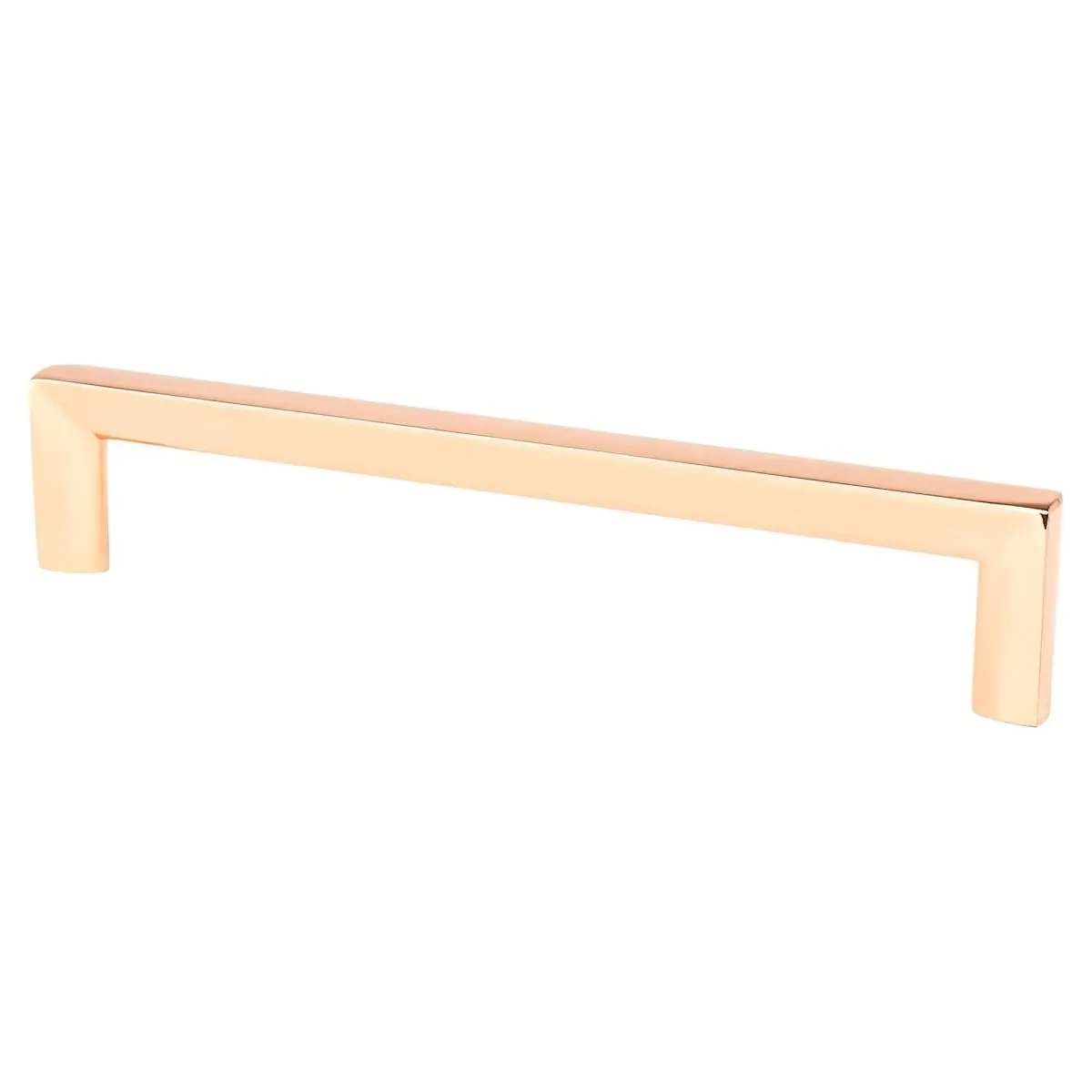 Berenson 4182-10PC-P Contemporary Streamlined Metal Door Hardware, 160mm Smooth Finish Metro Pull for Bath - Polished Copper, 160 Mm