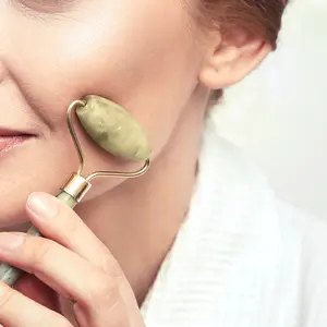 Jade Roller, Jade Stone Massager, Face Roller, Gua Sha, Skin Scriping, For Eye, Face, Neck, Back, Beauty, Circulation, Skin care, Self Care, Body Beauty Device, Facial Beauty Device