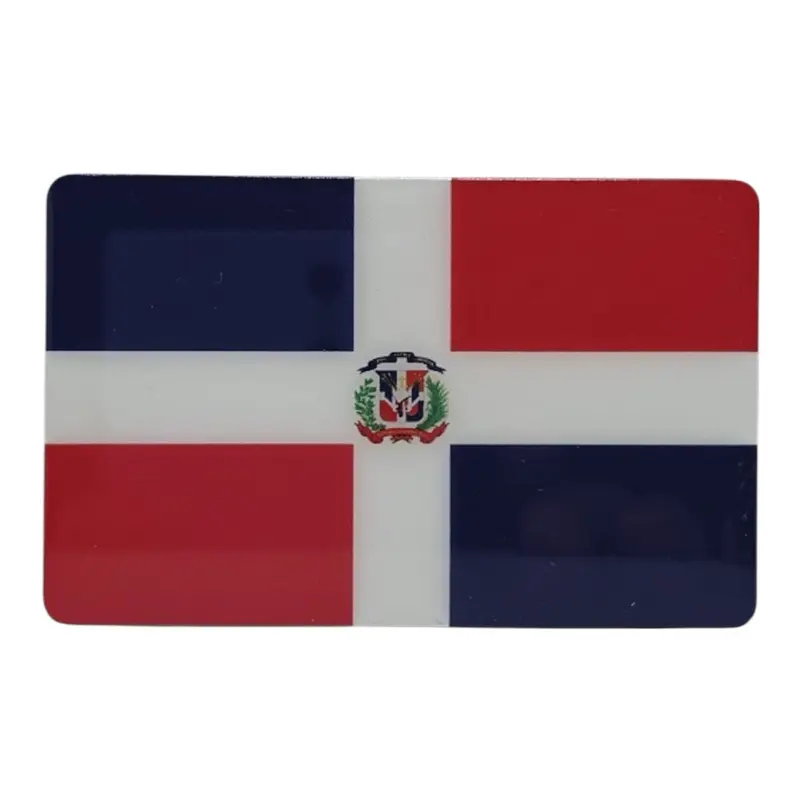 Metal Dominican Republic Flag Car Emblem - Durable Aluminum Alloy Design with Strong 3M Adhesive Backing for Cars Trucks Laptops & More US Made Vehicle Exterior Decoration