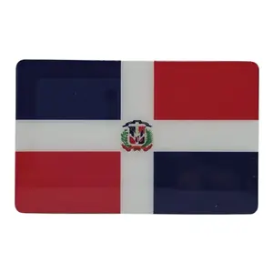Metal Dominican Republic Flag Car Emblem - Durable Aluminum Alloy Design with Strong 3M Adhesive Backing for Cars Trucks Laptops & More US Made Vehicle Exterior Decoration
