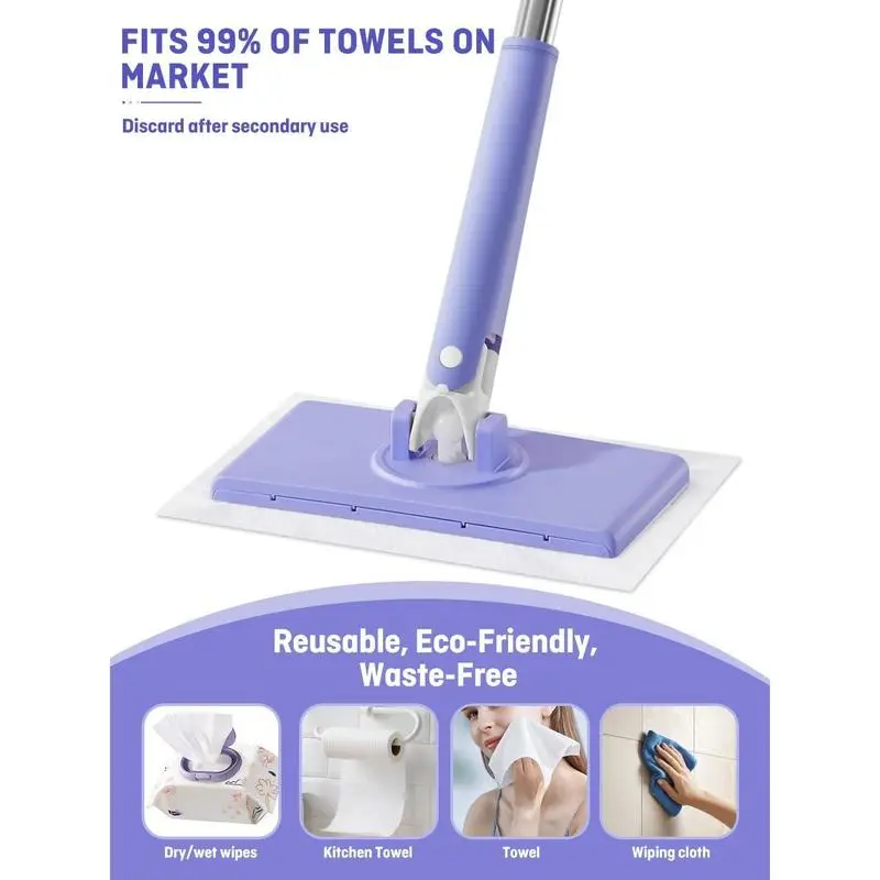 Hands free mop cloth replacement