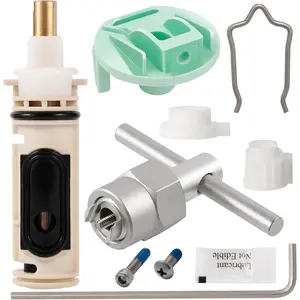 Upgrade 1222  Replacement Kit with  104421 & Handle Adapter 116653 - Compatible with Moen Posi Temp Tub/Shower Faucets, Durable Brass Construction (Upgraded)