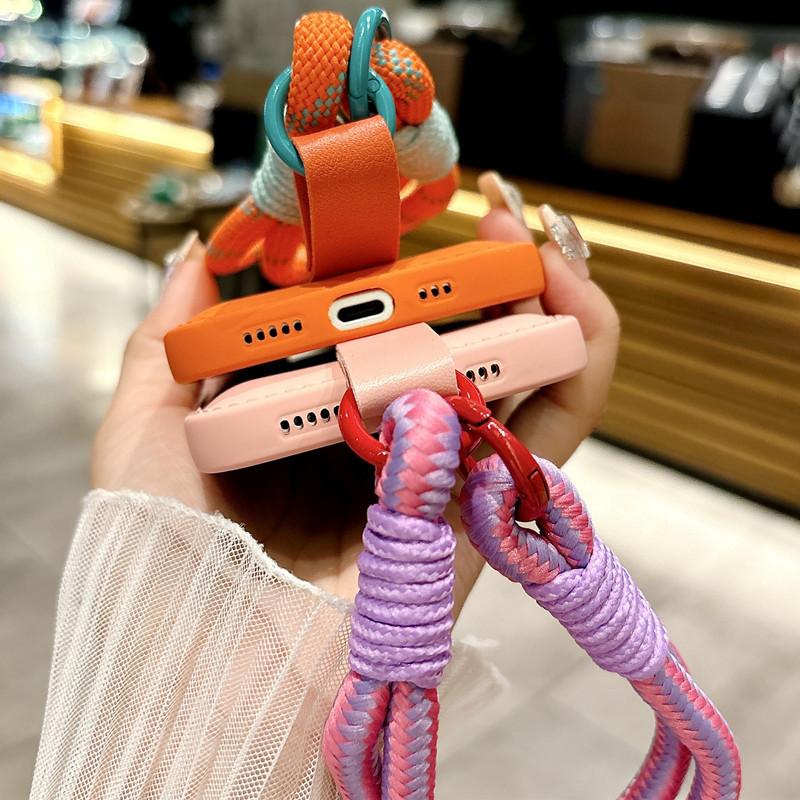 Luxury Liquid Down Jacket iPhone Case with Hand Strap | Oil Coated Protective Cover for iPhone 16 15 14 13 12 11 XR 7 8