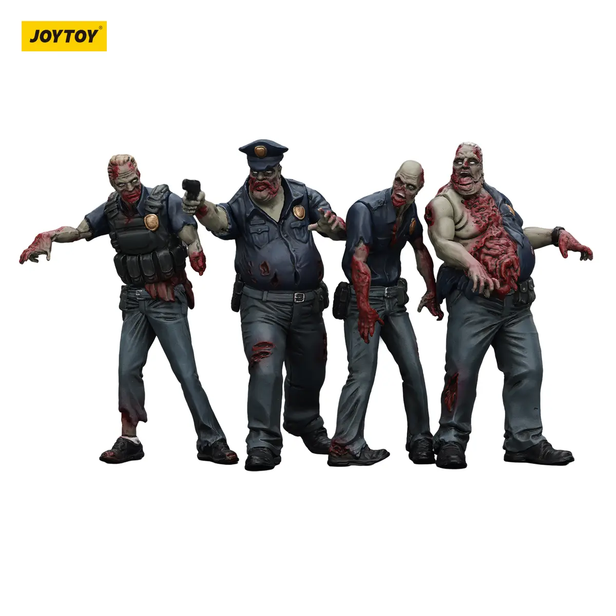 JOYTOY 1/25 Dark Source Series High-Detail Unisex Zombie Theme Action Figure - Dark Source Male Zombie Law Enforcement Model JT01635, 12+ Age Collectibles Hobby Toy