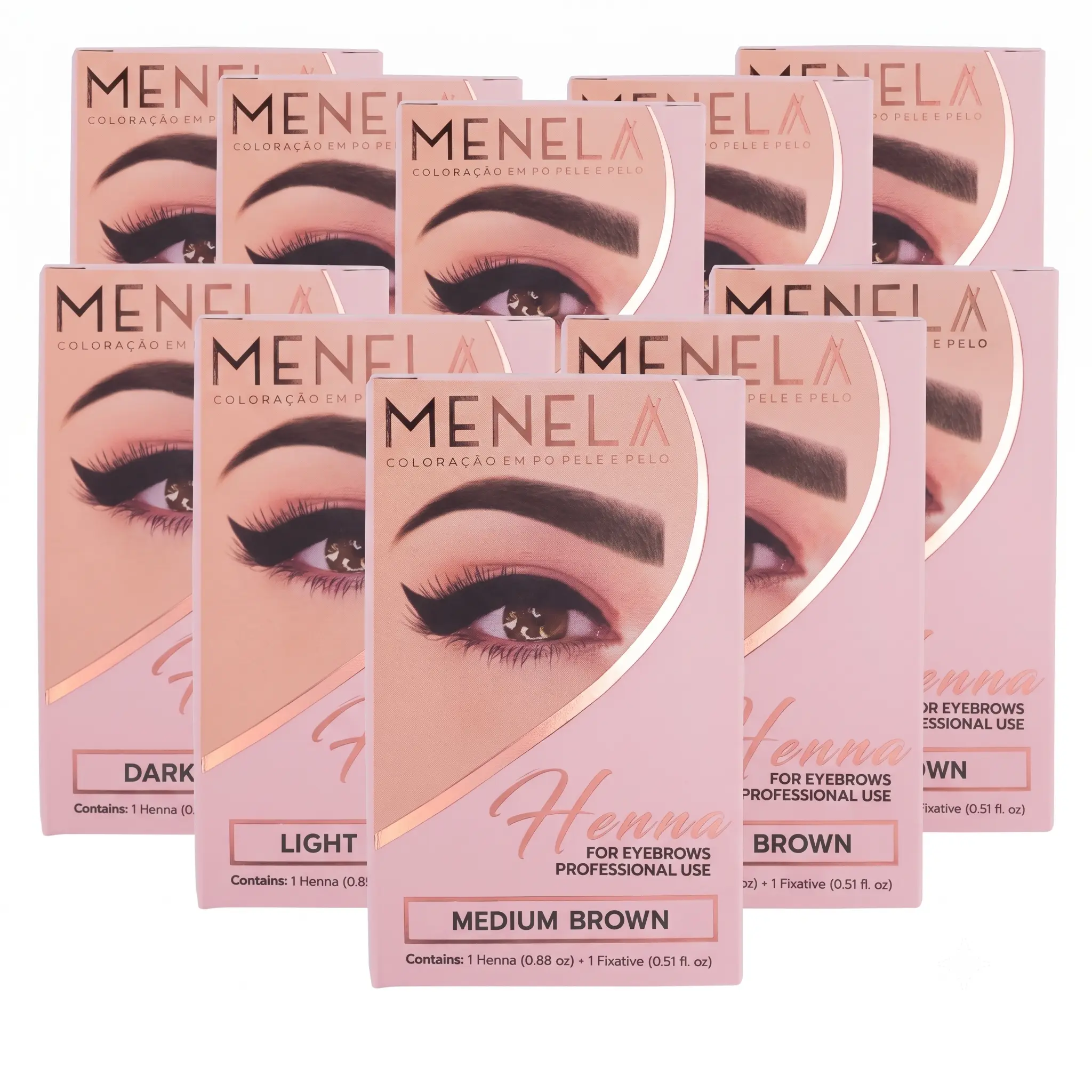 MENELA Hair & Skin Color Powder – 10 Pack Bundle, All 5 Shades (2x Each)