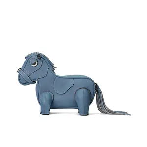 SADI 2026 Real Leather Horse Bag Popular Pony Bag for Women Casual Versatile Single Shoulder Diagonal Shopping Bag with Tassel