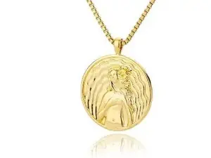 Aphrodite Artemis Coin Necklace for Women,Medallion Queen Necklace,Greek Mythology Necklace