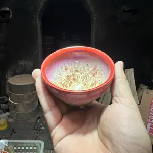 38Handmade porcelain Jianzhan cup, teacup, drinking cup,kiln masterpiece LINHUAZHON