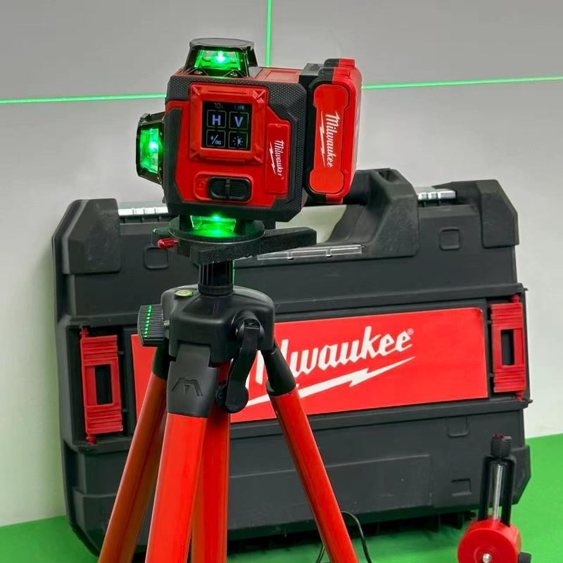 Milwaukee 16-Line 360 Green Laser Level with RemoteControl 4-Side Vertical 3-4D Self-Leveling for Accurate DIYProfessional Use  Tripod Ready