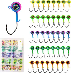 Crappie Jig Heads, 40packs Fishing Jig Heads Hooks Swimbait Jig  1/32oz 1/16oz 1/8 oz Fishing Jigs Heads for Crappie Bass Fishing