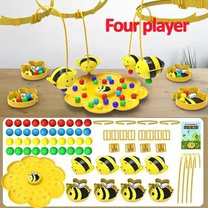 Bumblebee Fishing 4 People   Children'S Bee Fishing Toy Educational Color Cognition Parent-Child Interactive Tabletop Game Toy