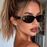 Elegant Classic Oval Sunglasses, Modern Design Eyewear, Trendy Beach Eyewear, Perfect for Outdoor Adventures & Beach Trips, Ideal Gift for Stylish Men & Women, Outdoor Fashion Sunglasses