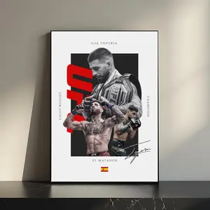 Ilia Topuria UFC Poster Unframed: MMA Wall Art Poster Unframed ( A2 Size)
