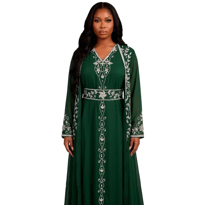 Size 56 Only, Elegant Elsa 4-Piece Petite Kaftan Set- Eid & Special Occasion Outfit for Petite Women