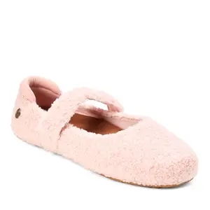 Dearfoams Women's Haddy Teddy Flat