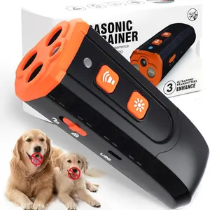 Outdoor Dog Bark Deterrent Device, Bark Shield to Stop Own or Neighbor's Dog, Anti Barking Device for Dogs with 3X Ultrasonic, 33FT Range, Rechargeable, Portable Safe for Dogs Training and Dog Repellent Indoor& Outdoor