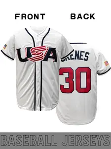 Men's 2026 New #30 Baseball Jersey, Jersey Shirts, “USA” Letter Embroidered High-Quality Sportswear, Casual Loose-Fitting Tee for All Seasons