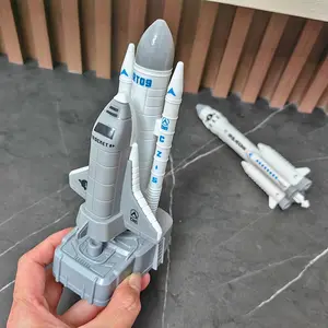Space Rocket Launch Center Building Blocks, Space Rocket & Space Shuttle Model, Creative Desktop Ornament, Educational Assembly Toy for Boys & Girls