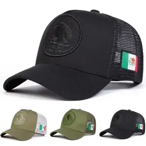 Unisex Mexico Flag Embroidered Camouflage Baseball Cap Mesh Hat Outdoor Sport Adjustable Sunscreen Leisure Hat Spring Autumn Travel Tourism Beach Vacation