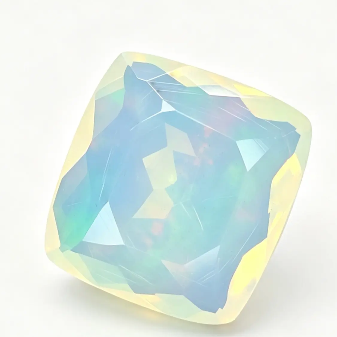 Natural Cushion Cut Opal With Certificate