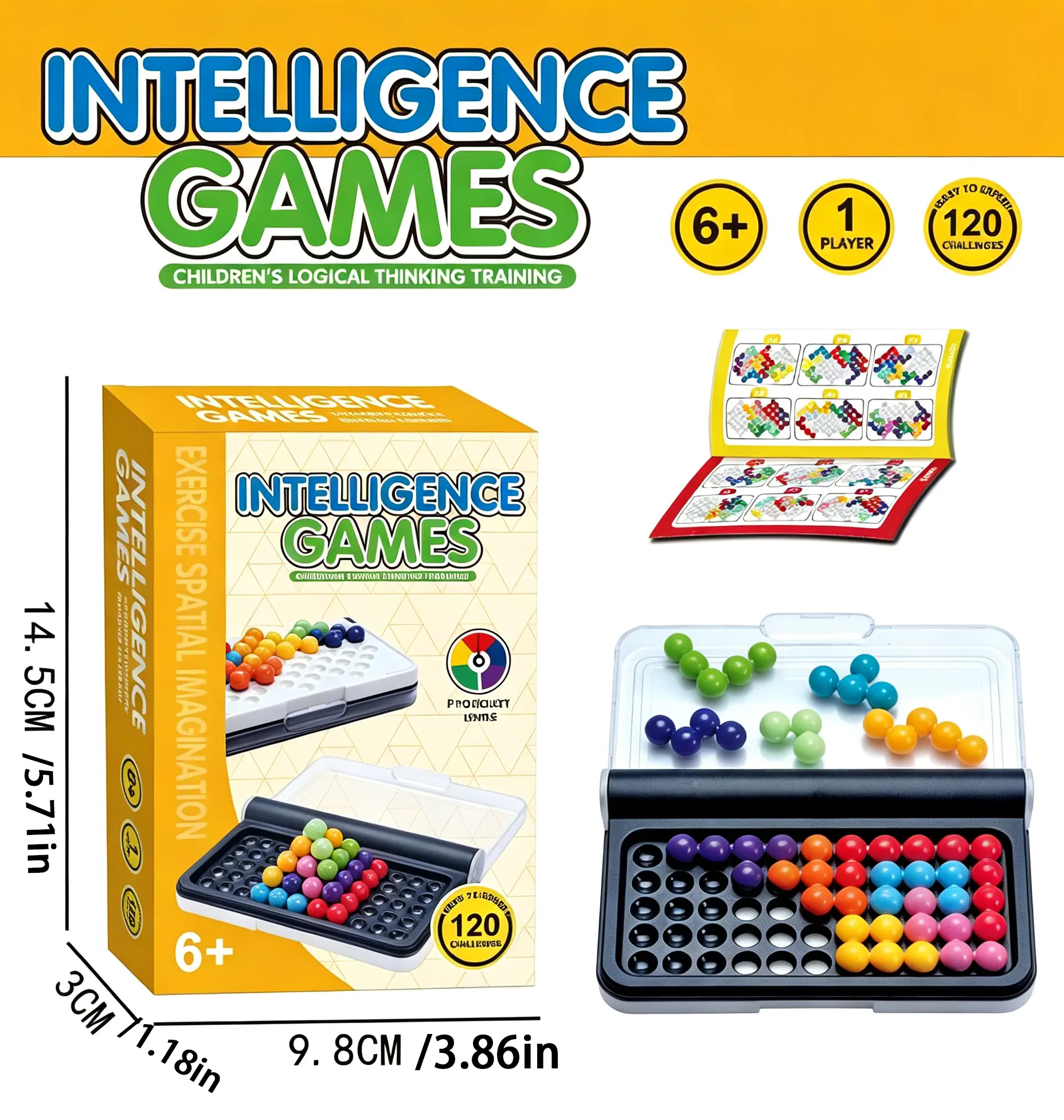 Montessori 3D Logic Space Bead Puzzle Set DIY Brain Thinking Training Educational Desktop Game Leisure Puzzle Holiday Present