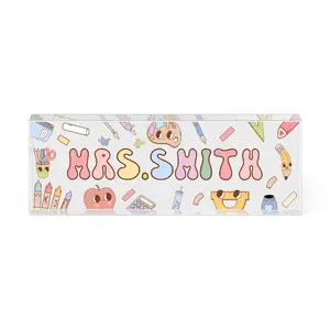 Personalized Cute Study Tools Teacher Name Sign Desk Decoration Appreciation Back To School Gift for Teacher