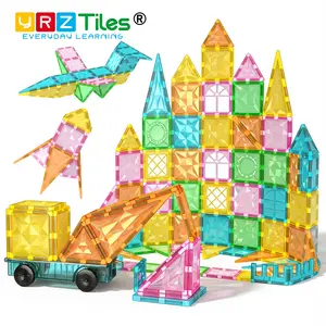 【Early Education STEM Toy】106PCS Magnetic Tiles,Preschool Magnet Building Cubes,Learning Construction Stacking Blocks,Cognitive & Math Development Toy for Toddlers,Kids Educational Playset,Children's Day Gift for 3 4 5 6 Year Old tiktokshopspringglowup