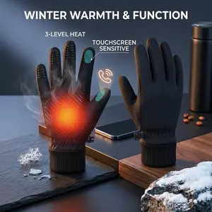 Winter Gloves for Men and Women - Thermal Touchscreen Fingers Water Resistant Warm Gloves for Running Biking Hiking Skiing Snowboarding Cold Weather Outdoor Activities Comfortable Insulated Windproof Design