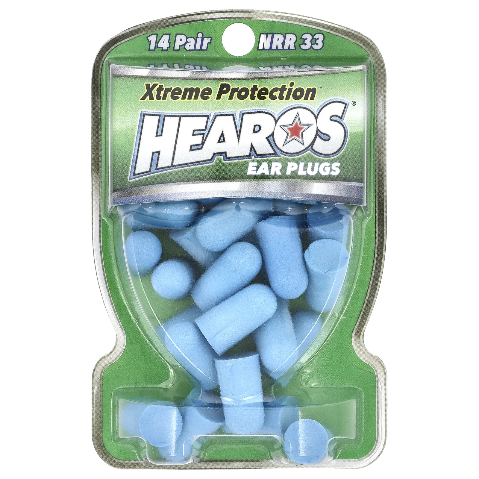 Hearos Xtreme Protection™ Ear Plugs, Blue, NRR 33, 14 Pairs Hearos Xtreme Protection™ Ear Plugs, Blue, NRR 33, 14 Pairs